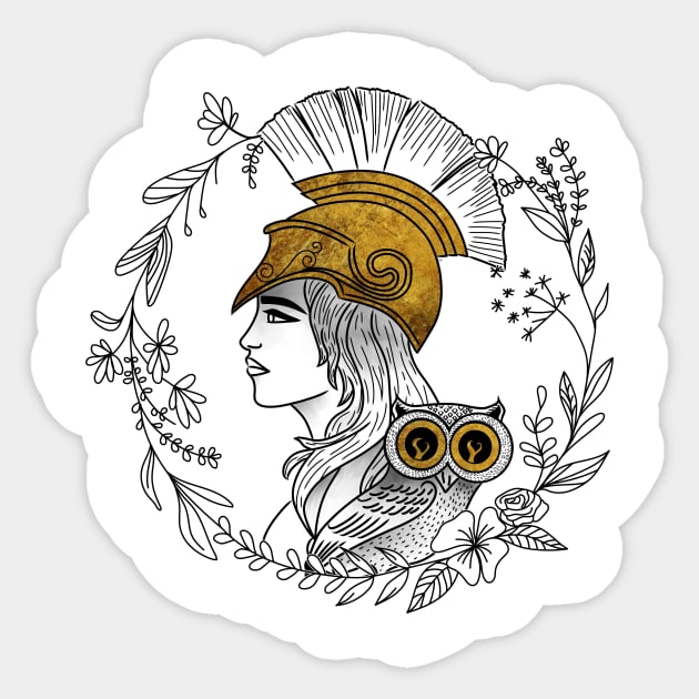 Athena Sticker by SnugglyTh3Raven